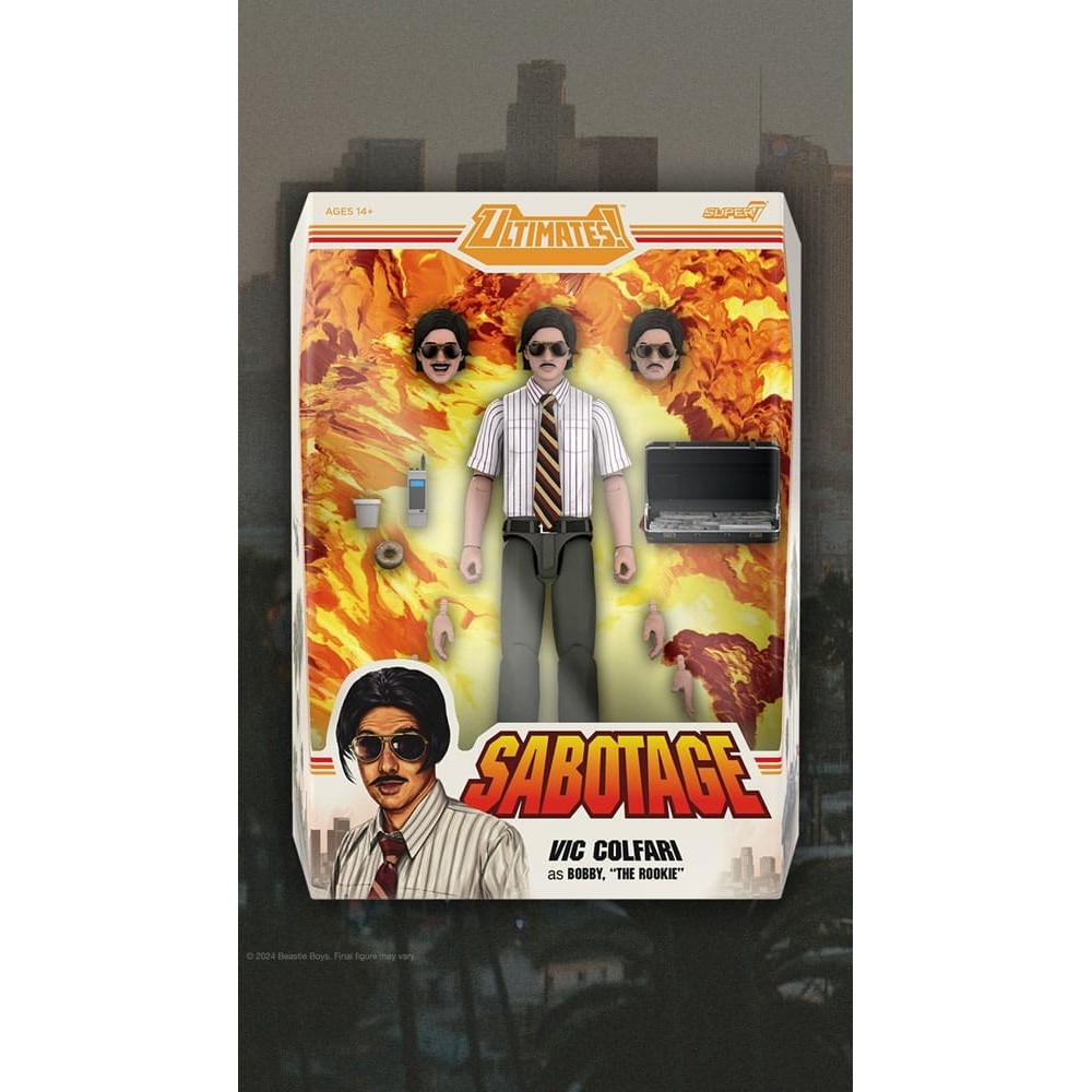 SUPER7 BEASTIE BOYS' SABOTAGE ULTIMATES VIC COLFARI AS BOBBY THE ROOKIE ACTION FIGURE