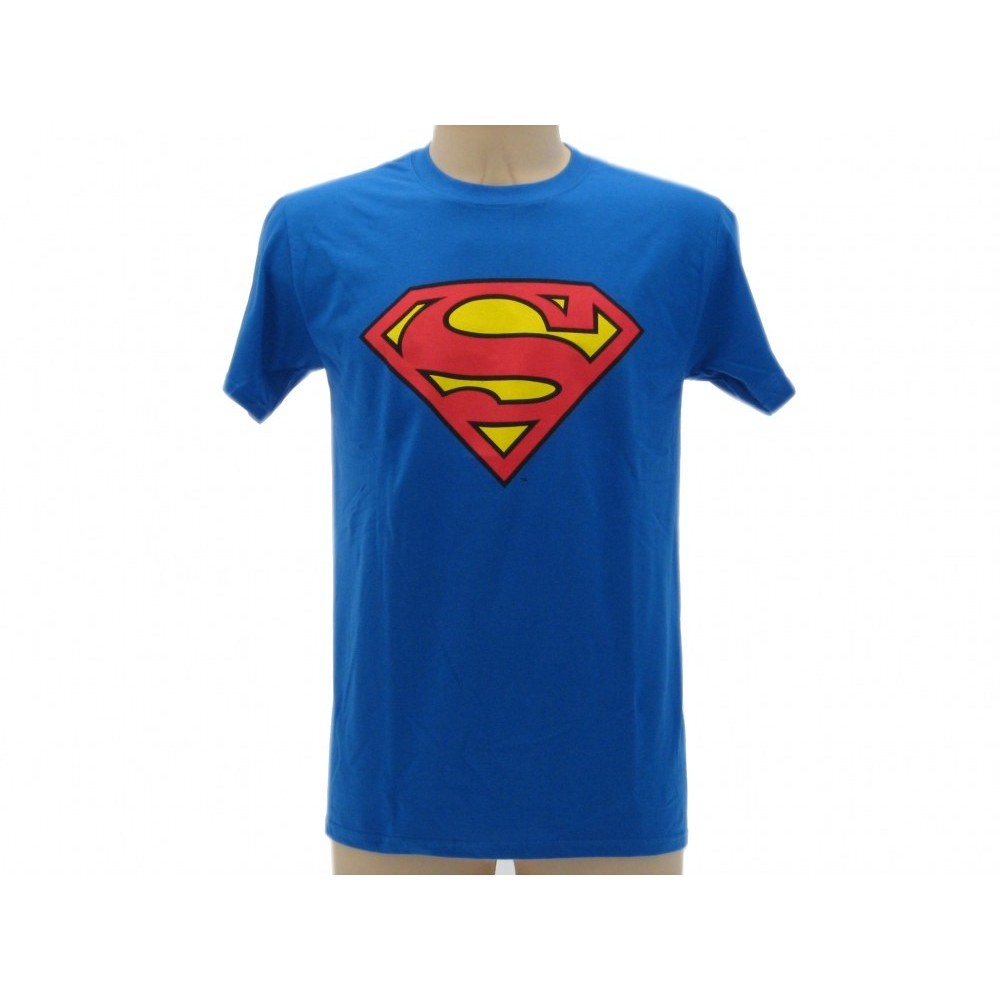 MAGLIA T SHIRT SUPERMAN LOGO BLU ROYAL