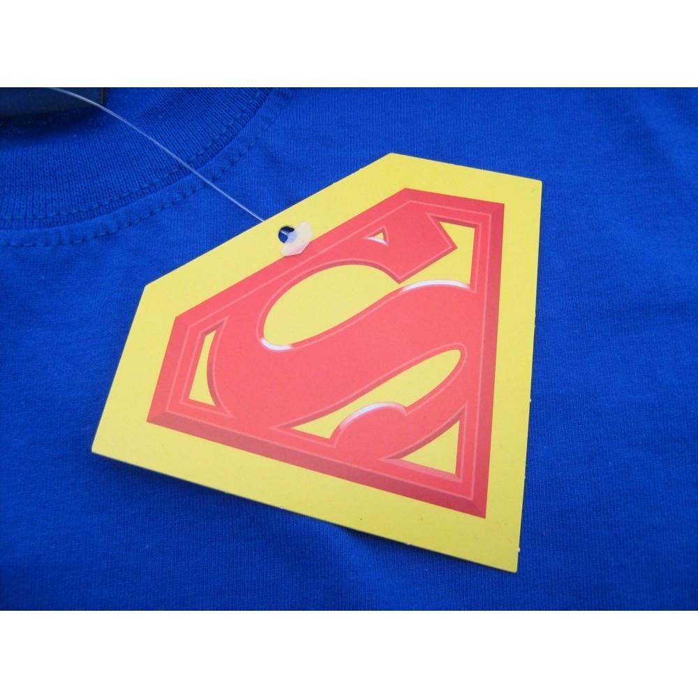 MAGLIA T SHIRT SUPERMAN LOGO BLU ROYAL
