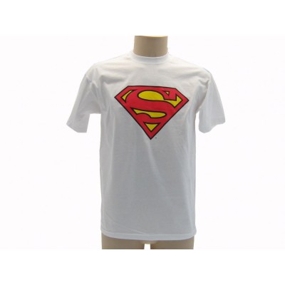 MAGLIA T SHIRT SUPERMAN LOGO BIANCA