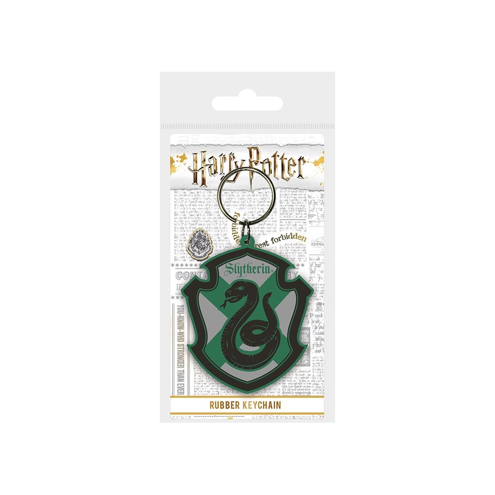 HARRY POTTER SLYTHERIN CREST RUBBER KEYCHAIN PORTACHIAVI IN GOMMA