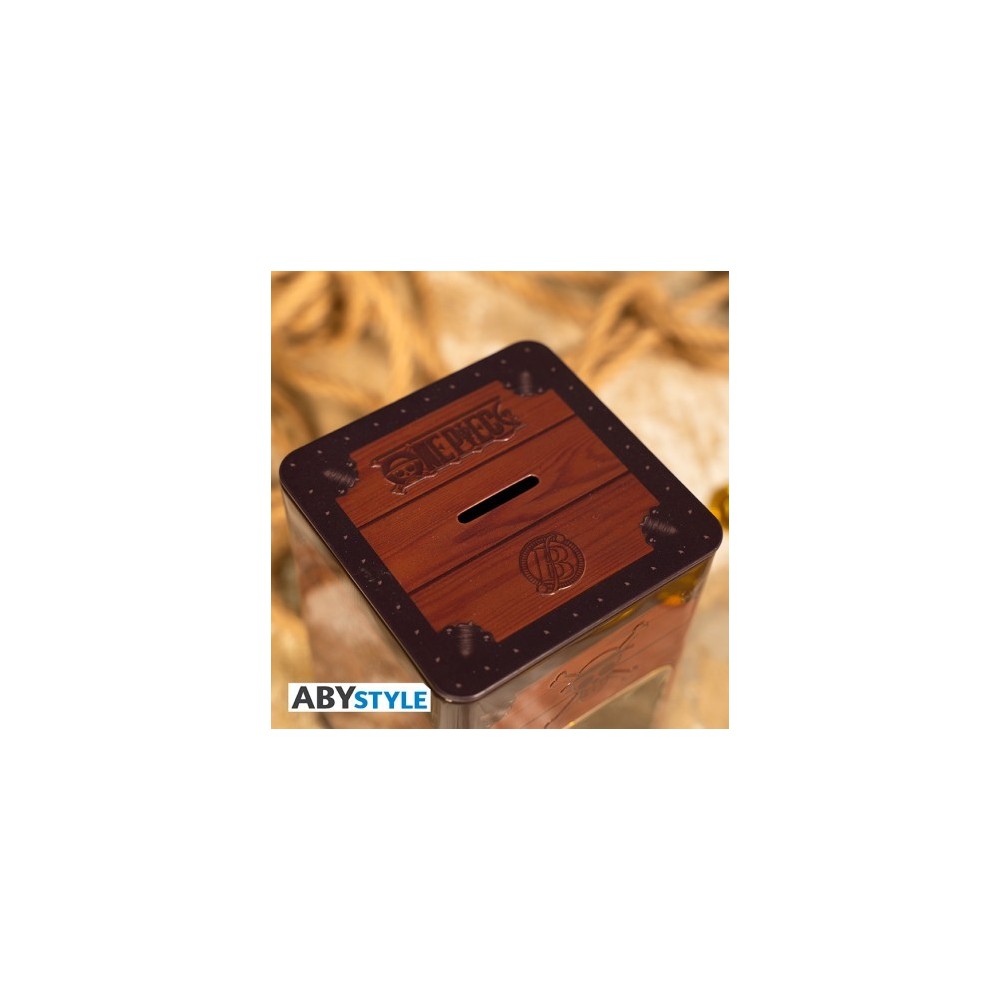 ABYSTYLE ONE PIECE STRAWHAT MONEY BANK METAL BOX