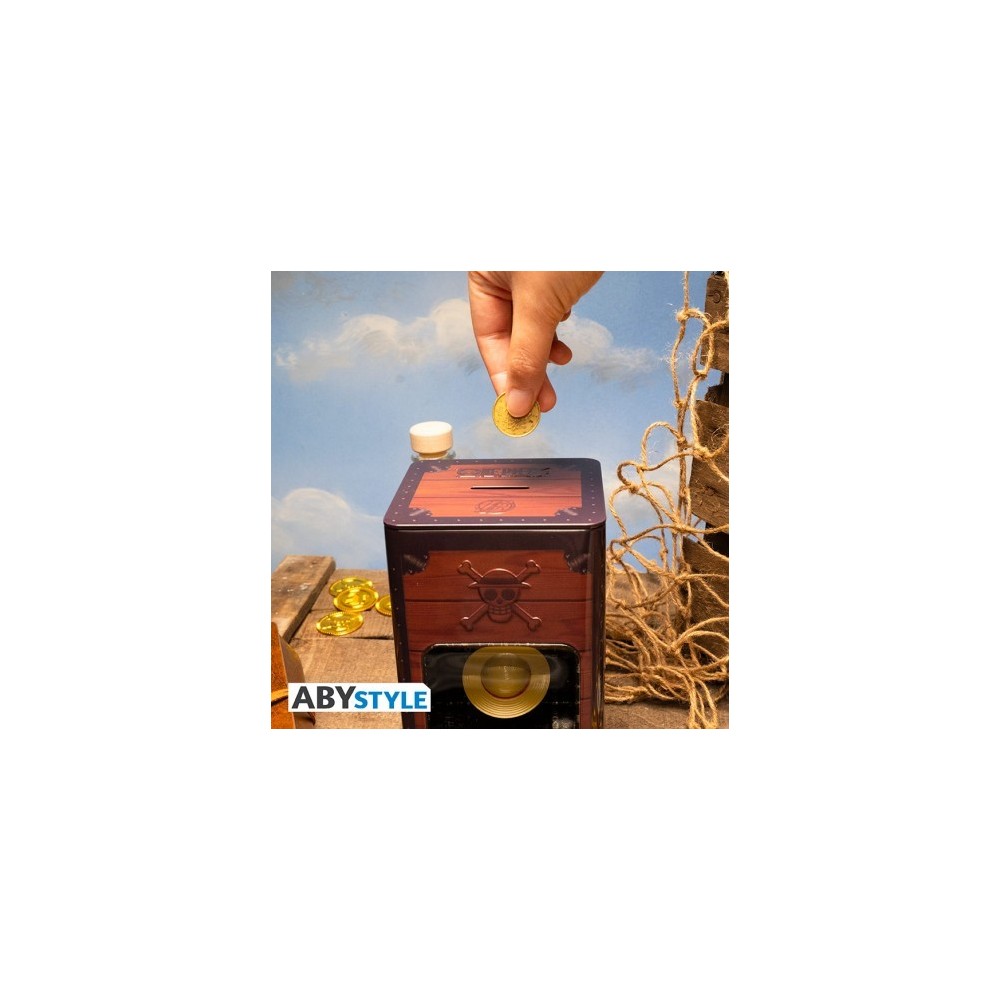 ABYSTYLE ONE PIECE STRAWHAT MONEY BANK METAL BOX