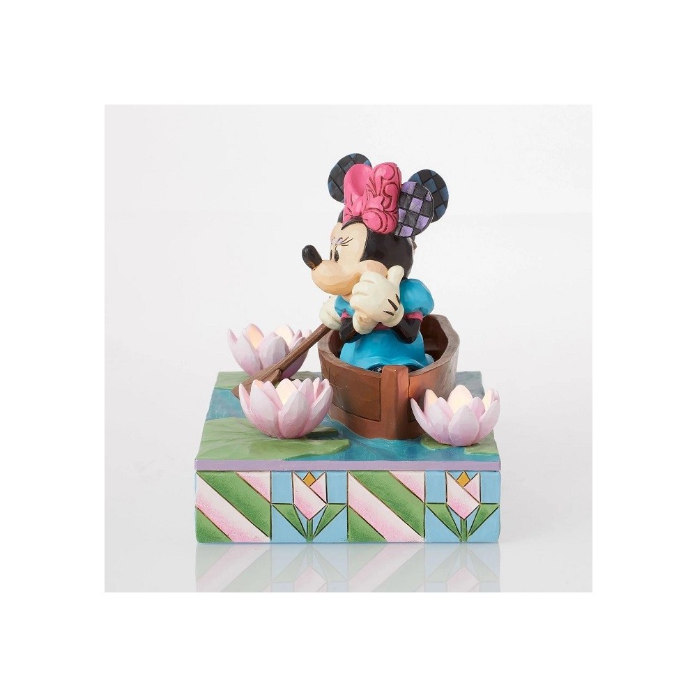 MICKEY E MINNIE IN BARCA STATUA FIGURE LUMINOSA ENESCO