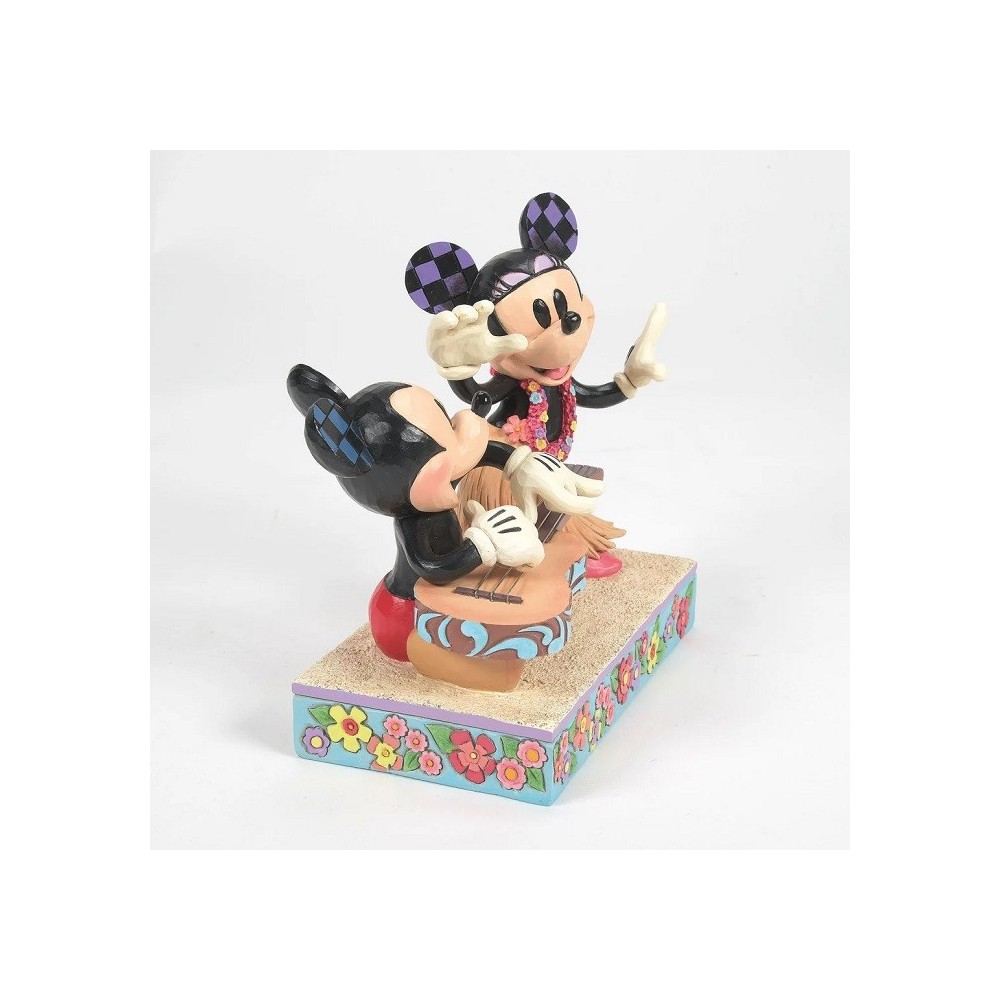 ENESCO MICKEY AND MINNIE MOUSE HAWAII STATUE FIGURE