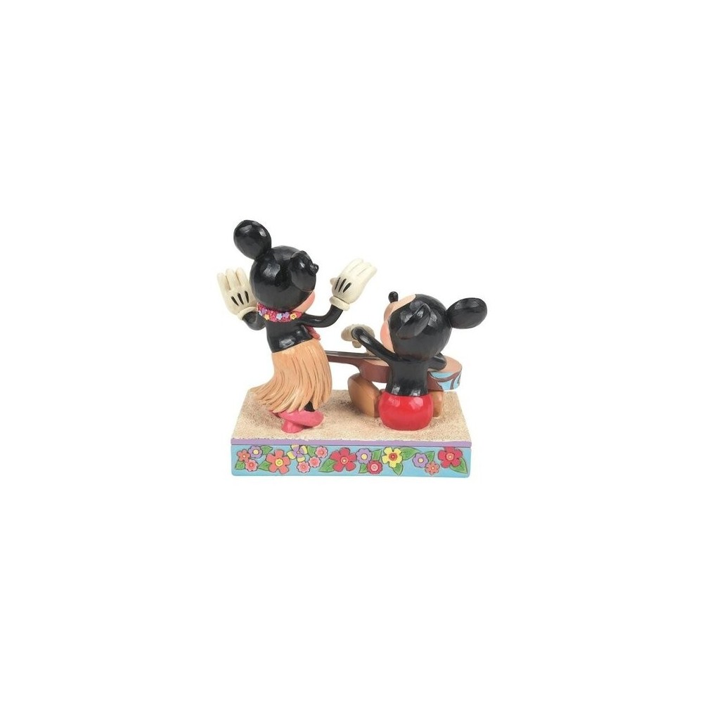 ENESCO MICKEY AND MINNIE MOUSE HAWAII STATUE FIGURE