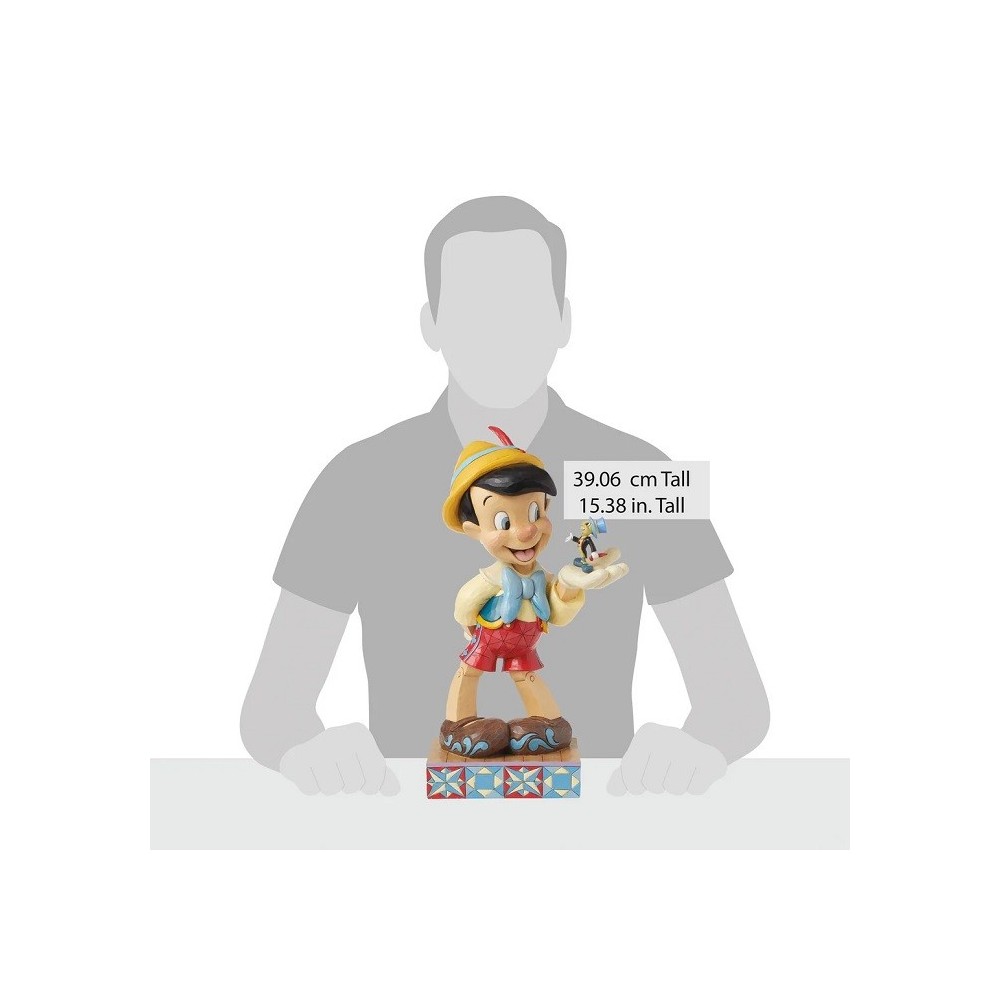 PINOCCHIO E GRILLO PARLANTE 37 CM STATUA FIGURE ENESCO