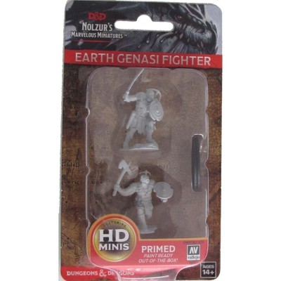 WIZKIDS DUNGEONS AND DRAGONS NOLZUR'S EARTH GENASI FIGHTER 2X MINIATURES