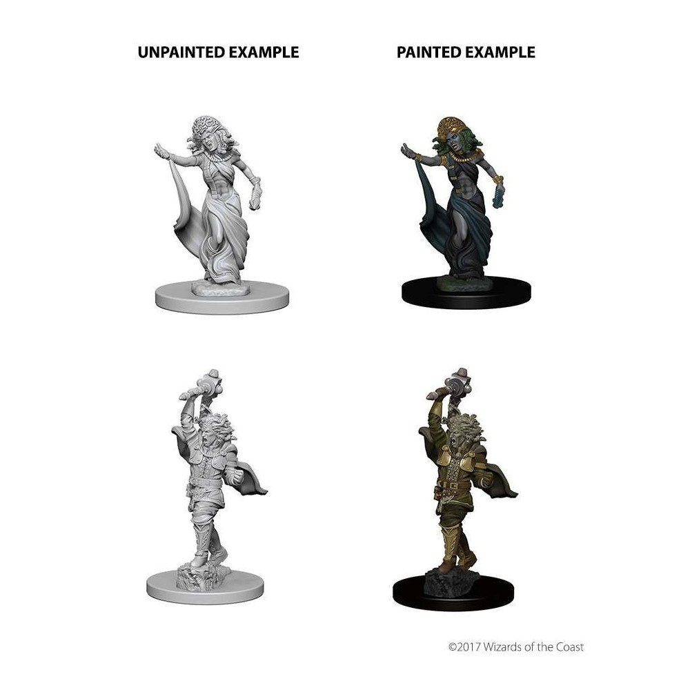 DUNGEONS AND DRAGONS NOLZUR'S MEDUSAS 2X MINIATURE WIZKIDS