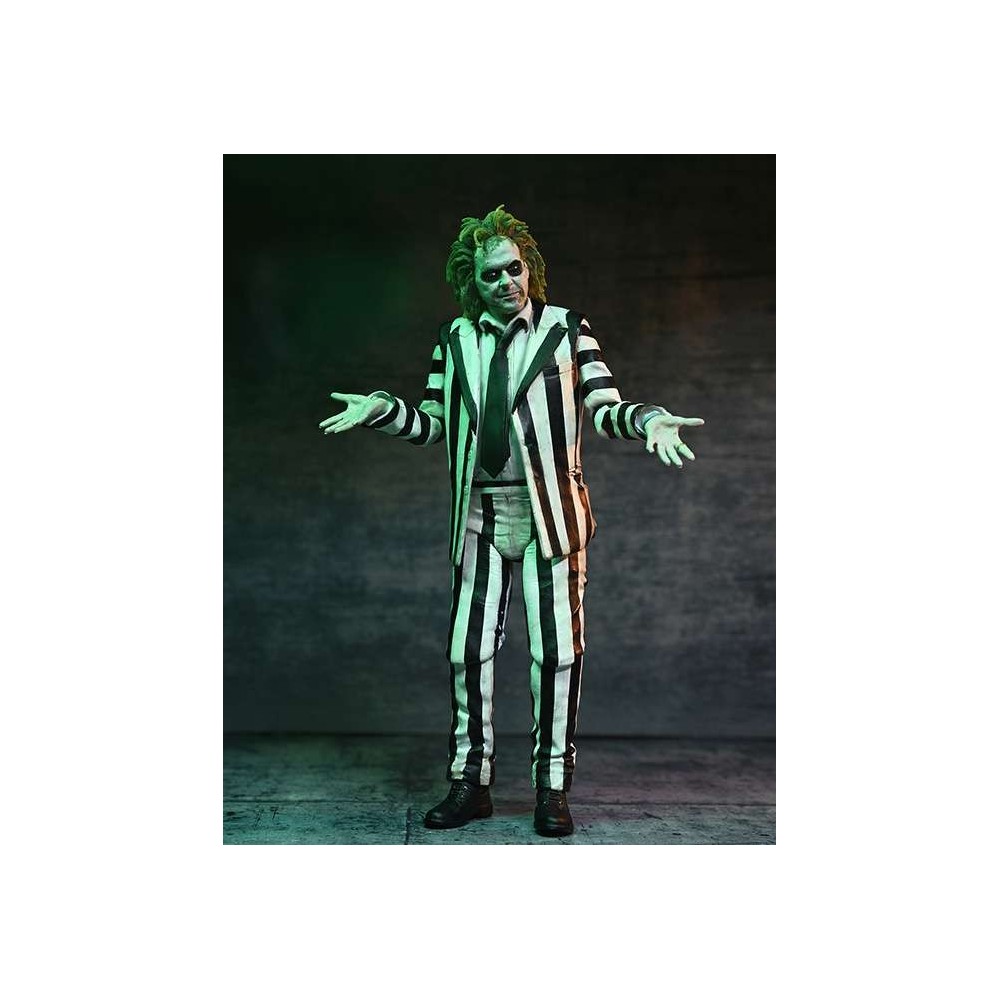 BEETLEJUICE BEETLEJUICE ULTIMATE STRIPED SUIT BETTLEJUICE ACTION FIGURE NECA