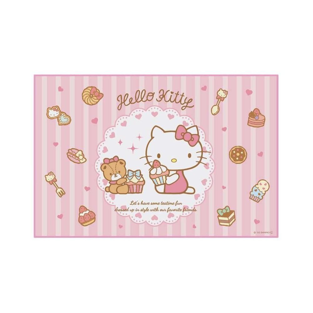 HELLO KITTY SWEETY PINK PICNIC TABLECLOTH MAT TOVAGLIETTA 90X60CM BENELIC