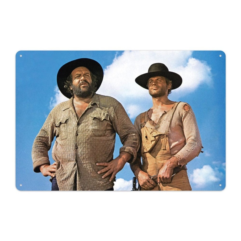BUD SPENCER AND TERENCE HILL SKY TARGA METALLO 30X20CM  Blechwaren Fabrik Braunschweig
