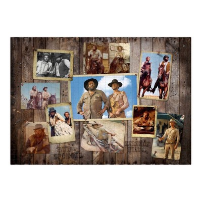 BUD SPENCER AND TERENCE HILL POSTER WALL 1000 PCS PUZZLE 68X48CM OAKIE DOAKIE