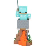 EXQUISITE GAMING MINECRAFT CABLE GUY STEVE IN DIAMOND ARMOR STATUE 21CM FIGURE