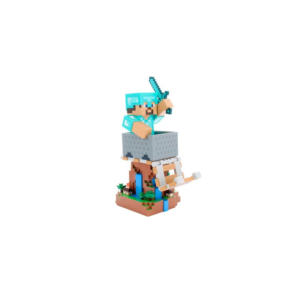 MINECRAFT CABLE GUY STEVE IN DIAMOND ARMOR STATUA 21CM FIGURE EXQUISITE GAMING