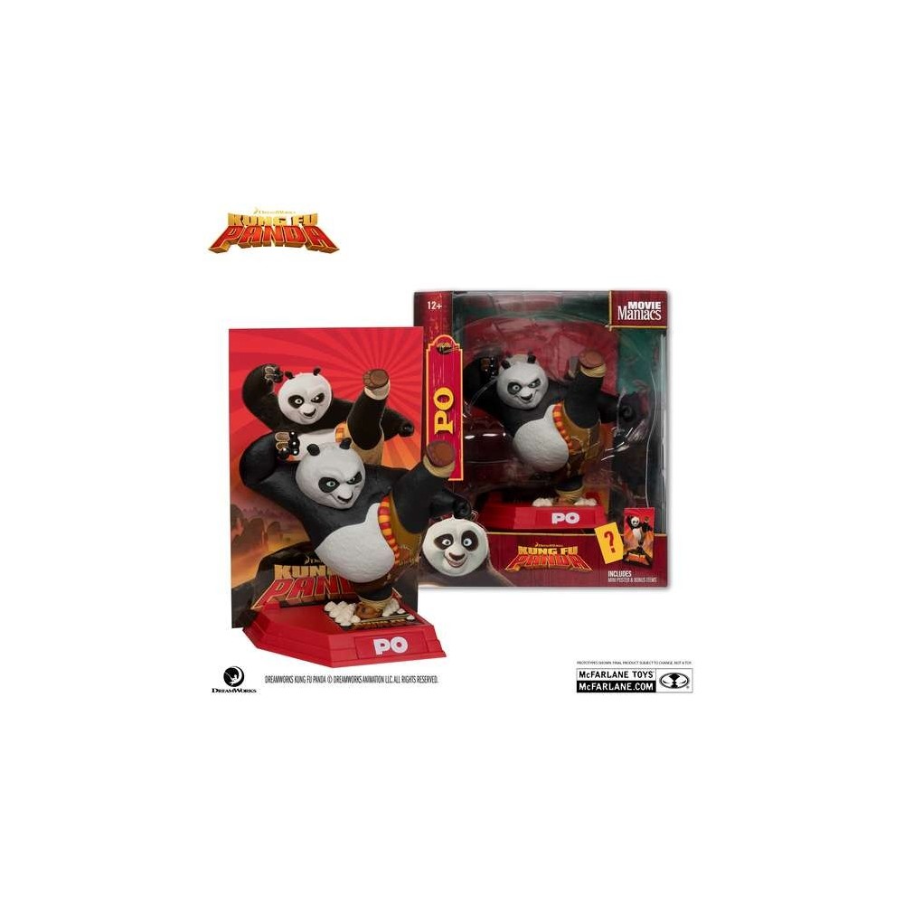 MC FARLANE KUNG FU PANDA PO MOVIE MANIACS SERIES PVC FIGURE