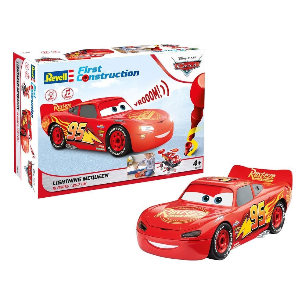 REVELL DISNEY CARS LIGHTNING MCQUEEN FIRST CONSTRUCTION SET MODEL KIT FIGURE