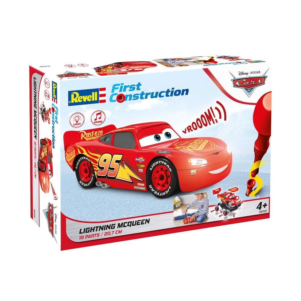 REVELL DISNEY CARS LIGHTNING MCQUEEN FIRST CONSTRUCTION SET MODEL KIT FIGURE