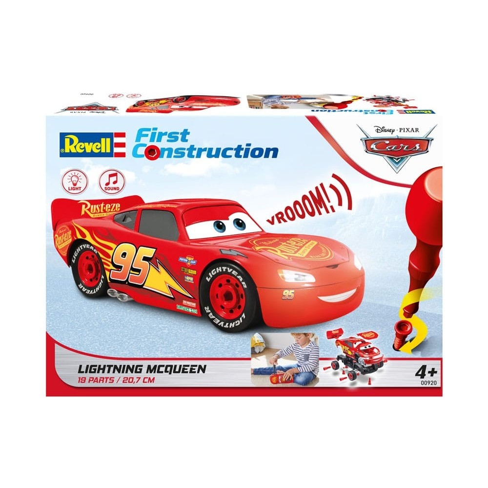 REVELL DISNEY CARS LIGHTNING MCQUEEN FIRST CONSTRUCTION SET MODEL KIT FIGURE