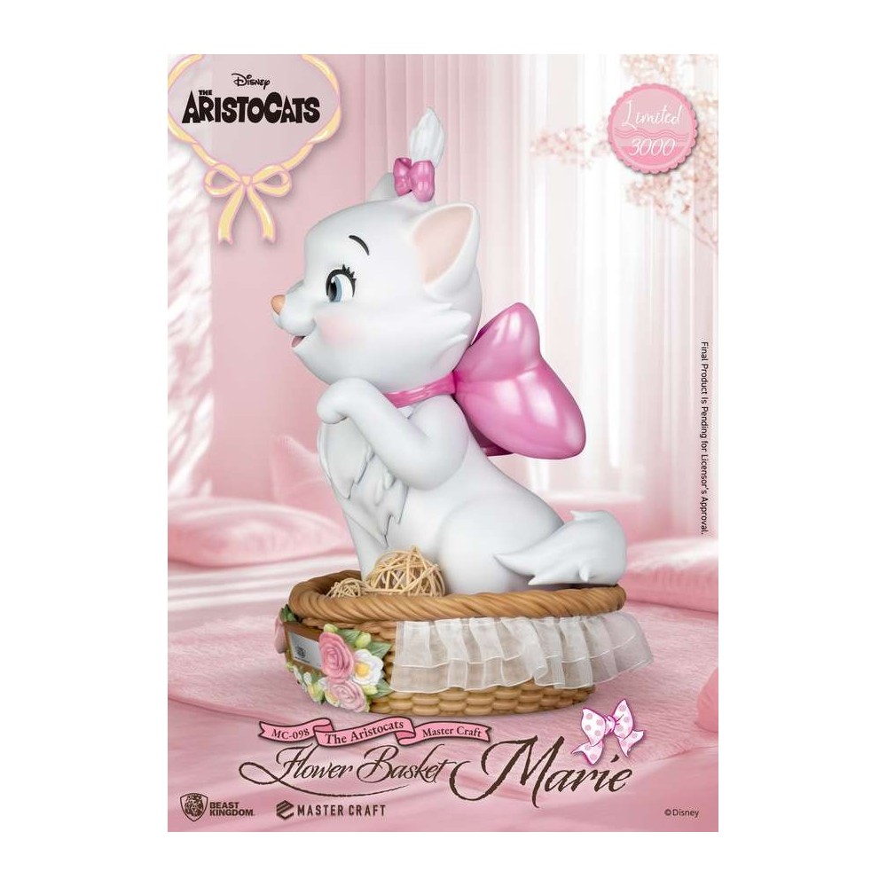 DISNEY GLI ARISTOGATTI FLOWER BASKET MARIE MASTER CRAFT STATUA IN RESINA FIGURE BEAST KINGDOM