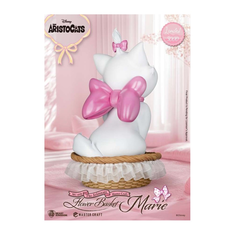 DISNEY GLI ARISTOGATTI FLOWER BASKET MARIE MASTER CRAFT STATUA IN RESINA FIGURE BEAST KINGDOM