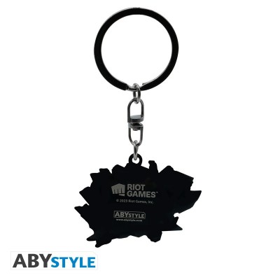 ABYSTYLE LEAGUE OF LEGENDS JINX FISHBONES METAL KEYCHAIN