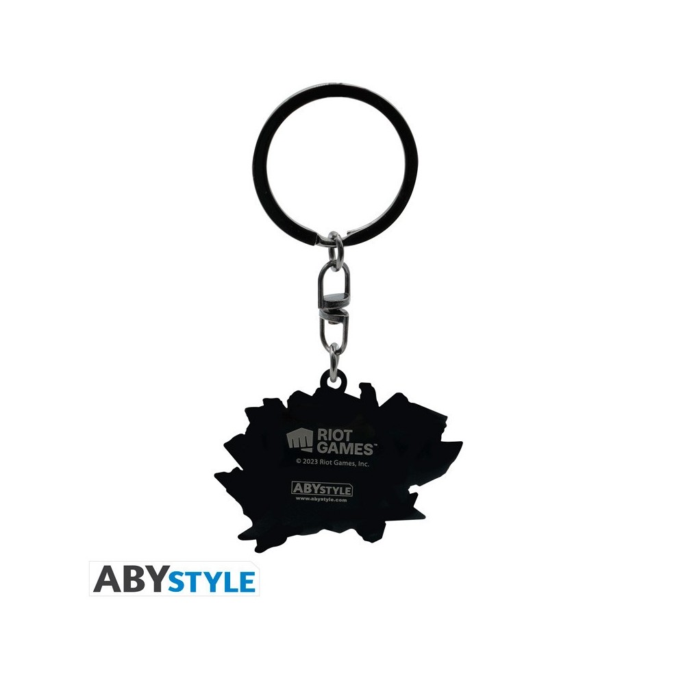 ABYSTYLE LEAGUE OF LEGENDS JINX FISHBONES METAL KEYCHAIN
