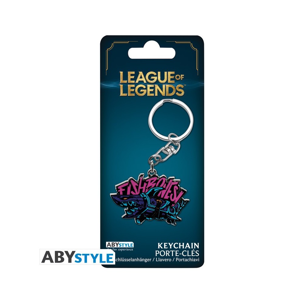 LEAGUE OF LEGENDS JINX FISHBONES PORTACHIAVI IN METALLO ABYSTYLE
