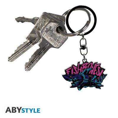 ABYSTYLE LEAGUE OF LEGENDS JINX FISHBONES METAL KEYCHAIN