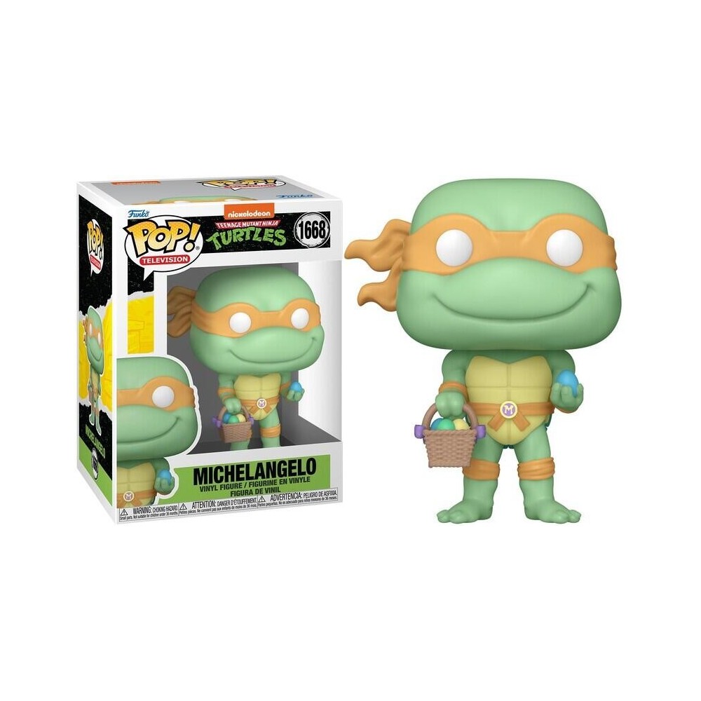 FUNKO FUNKO POP! TEENAGE MUTANT NINJA TURTLES MICHELANGELO EASTER 1668 BOBBLE HEAD KNOCKER FIGURE