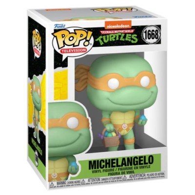 FUNKO FUNKO POP! TEENAGE MUTANT NINJA TURTLES MICHELANGELO EASTER 1668 BOBBLE HEAD KNOCKER FIGURE