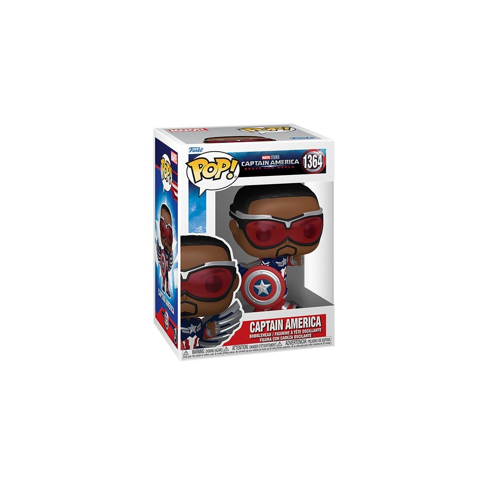 FUNKO POP! MARVEL CAPTAIN AMERICA BRAVE NEW WORLD BOBBLE HEAD KNOCKER FIGURE FUNKO