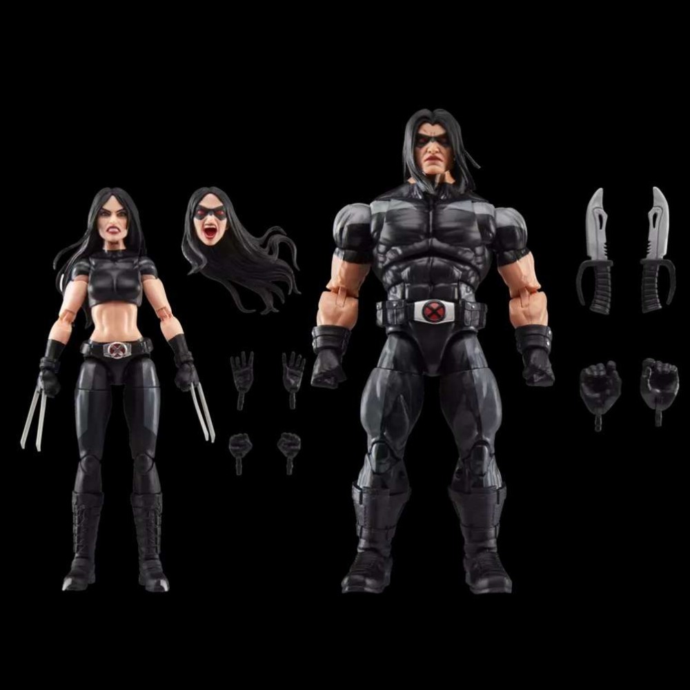 HASBRO MARVEL LEGENDS X-FORCE X-23 & WARPATH PVC ACTION FIGURES