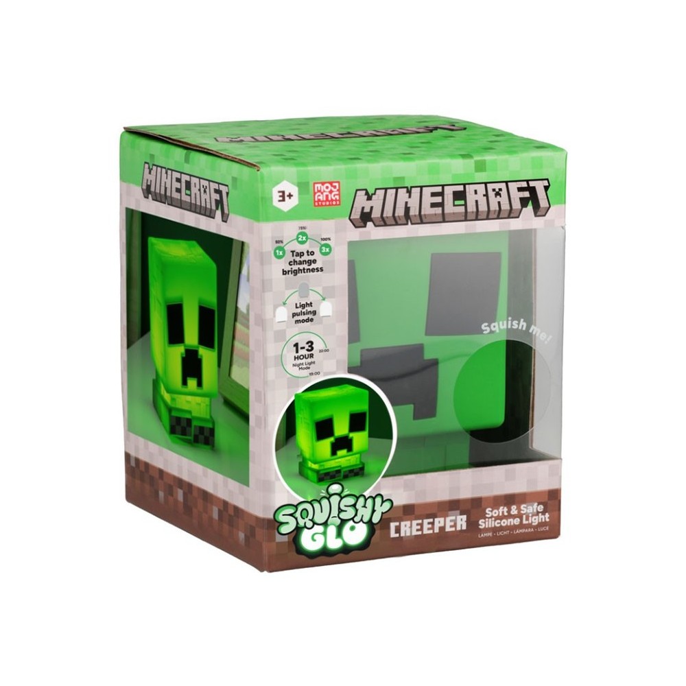 MINECRAFT CREEPER SQUISHYGLO SILICONE LAMP LAMPADA PALADONE PRODUCTS