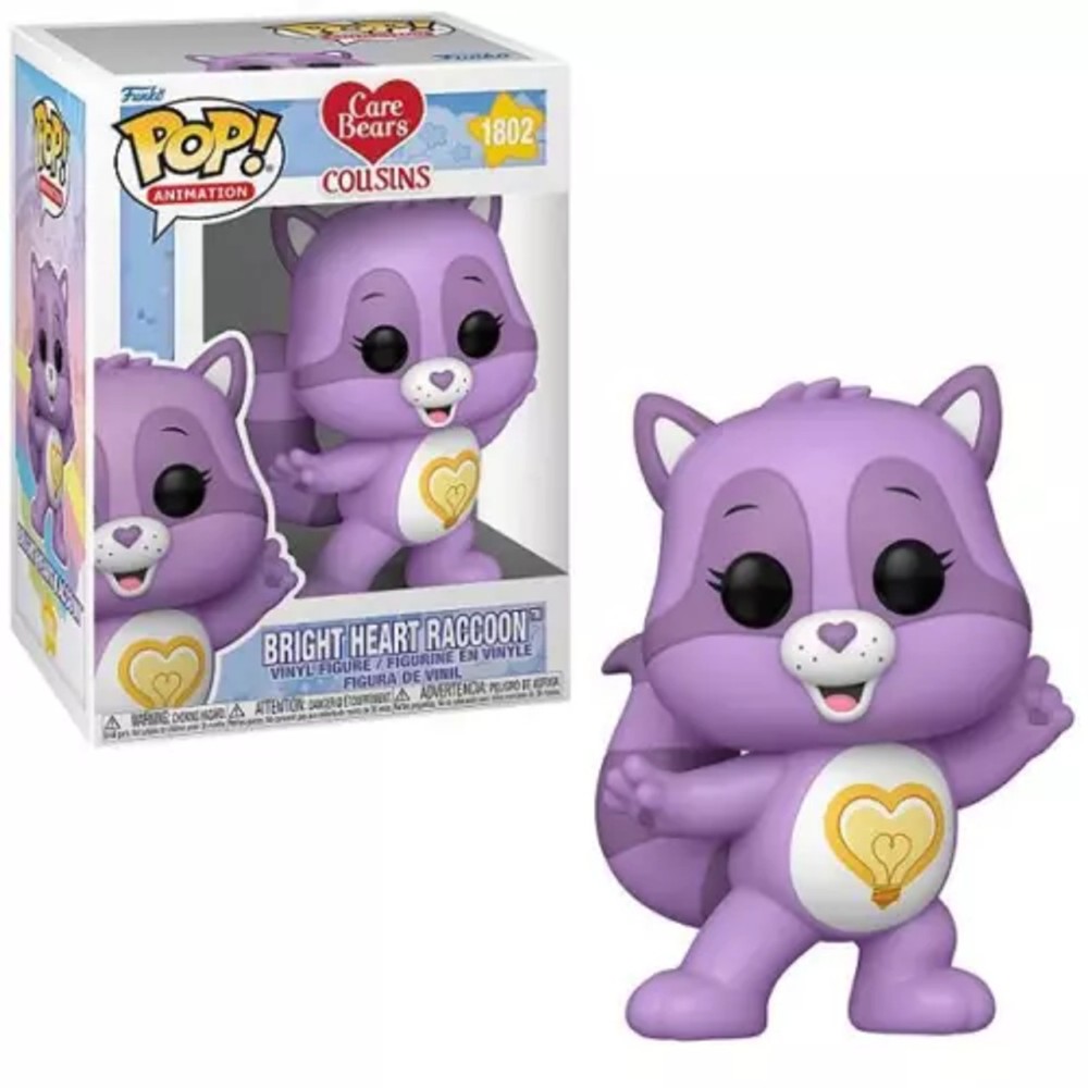 FUNKO FUNKO POP! CARE BEAR COUSINS BRIGHT HEART RACCOON BOBBLE HEAD FIGURE