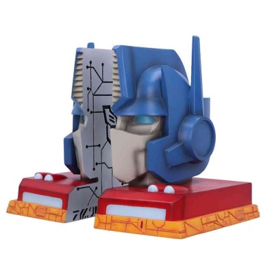 NEMESIS NOW TRANSFORMERS OPTIMUS PRIME BOOKENDS IN RESIN