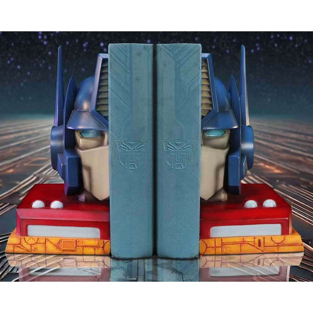 NEMESIS NOW TRANSFORMERS OPTIMUS PRIME BOOKENDS IN RESIN