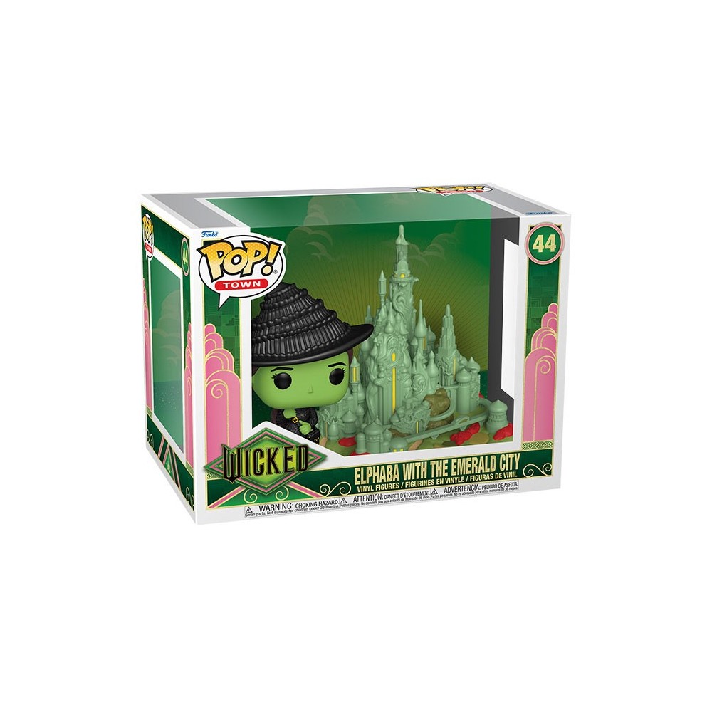 FUNKO FUNKO POP! TOWN WICKED ELPHABA WITH THE EMERALD CITY BOBBLE HEAD FIGURE
