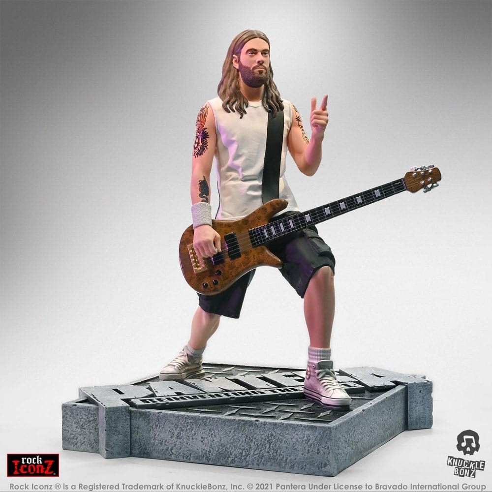 KNUCKLEBONZ ROCK ICONZ PANTERA REINVENTING THE STEEL REX BROWN 22CM RESIN FIGURE STATUE