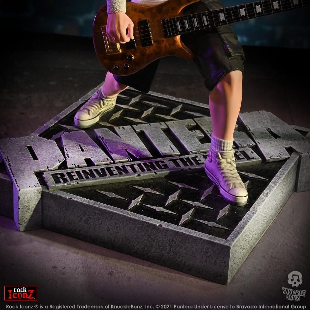 KNUCKLEBONZ ROCK ICONZ PANTERA REINVENTING THE STEEL REX BROWN 22CM RESIN FIGURE STATUE