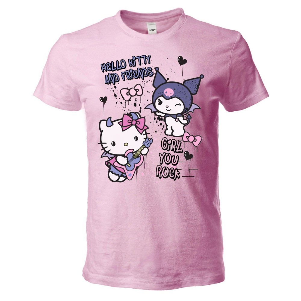 T SHIRT HELLO KITTY AND FRIENDS GIRL YOU ROCK