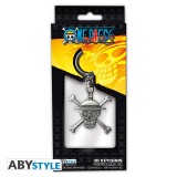 ABYSTYLE ONE PIECE 3D METAL KEYCHAIN SKULL MONKEY D.LUFFY LOGO