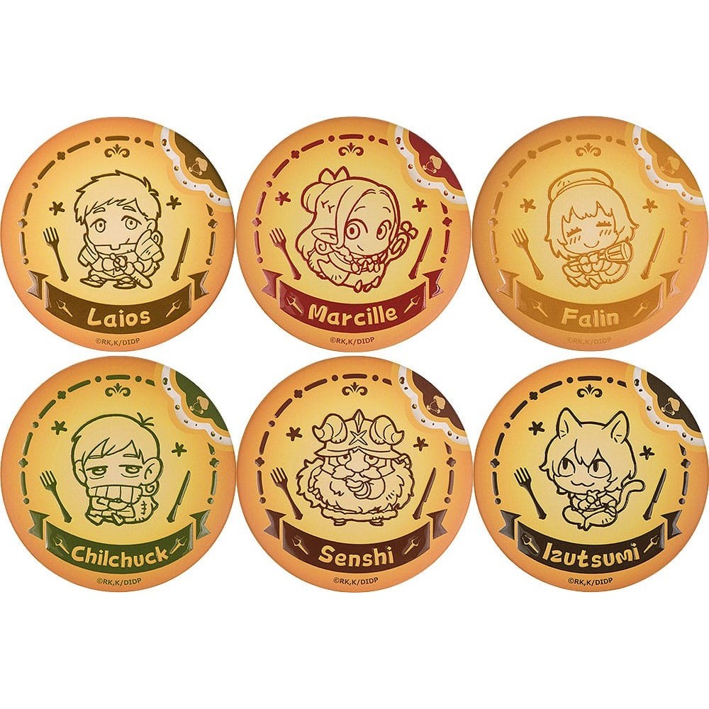 DELICIOUS IN DUNGEON PINBACK BUTTON SET 6X SPILLE GOOD SMILE COMPANY