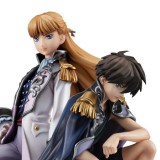 MOBILE SUIT GUNDAM WING ALPHA X OMEGA HEERO YUI & RELENA STATUA DIORAMA MEGAHOUSE