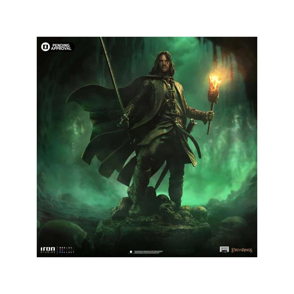 IRON STUDIOS THE LORD OF THE RINGS ARAGORN UNLEASHED ART SCALE 1/10 STATUE FIGURE