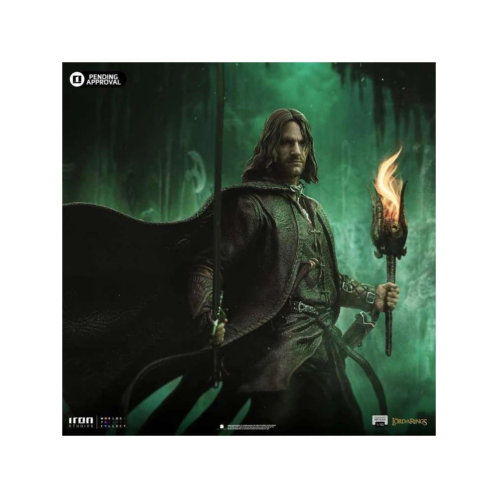 IRON STUDIOS THE LORD OF THE RINGS ARAGORN UNLEASHED ART SCALE 1/10 STATUE FIGURE