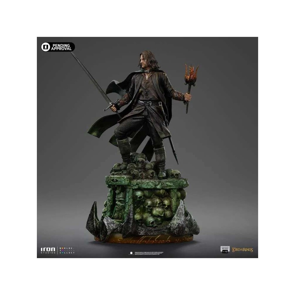 IRON STUDIOS THE LORD OF THE RINGS ARAGORN UNLEASHED ART SCALE 1/10 STATUE FIGURE