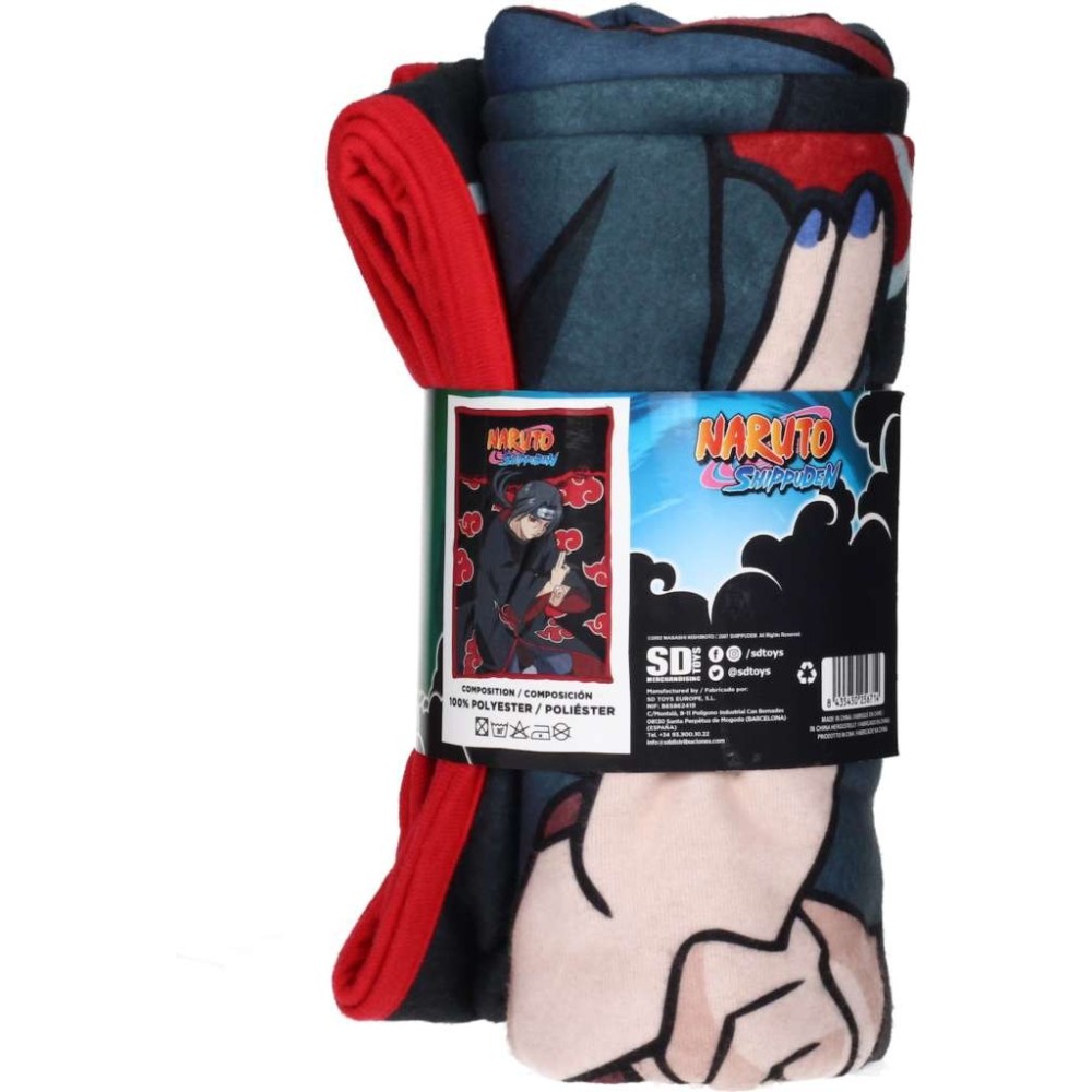 NARUTO SHIPPUDEN ITACHI COPERTA IN PILE POLAR 100X150CM SD TOYS