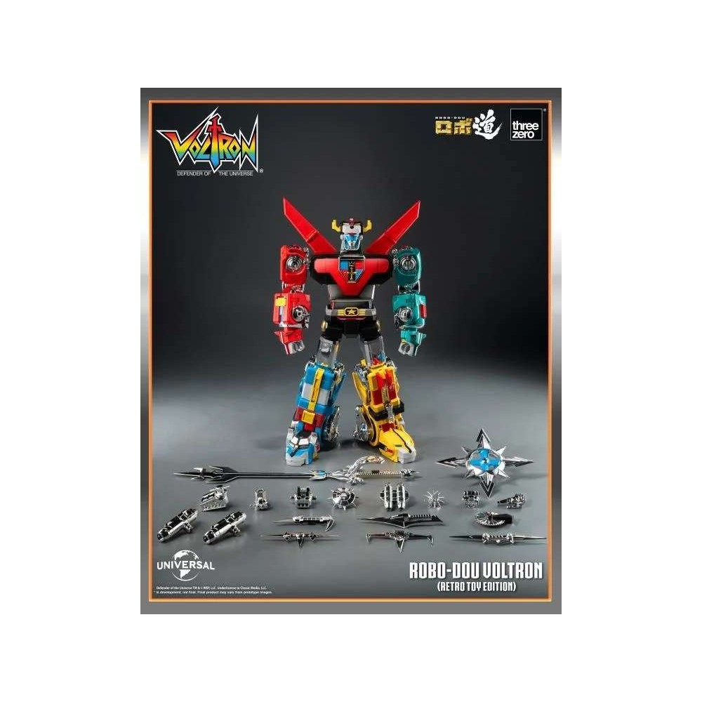 THREEZERO ROBO-DOU VOLTRON RETRO TOY EDITION 27CM ACTION FIGURE