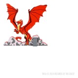 D&D ICONS OF THE REALMS RED DRAGON GAMELINGS MINIATURE FIGURE WIZKIDS